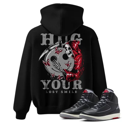 TeeVivo Jordan 2 Black Cement Hoodie, Hug your lost smile Hoodie, Black Cement 2s Hoodie, Jordan 2 Outfit