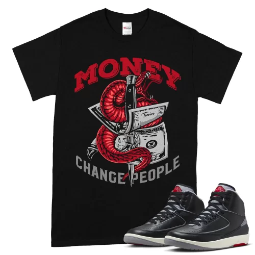 TeeVivo Jordan 2 Black Cement Shirt, Money change people Shirt, Black Cement 2s Shirt, Jordan 2 Outfit