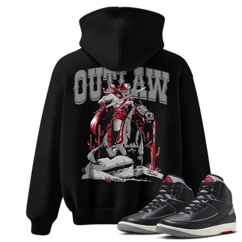 TeeVivo Jordan 2 Black Cement Hoodie, Outlaw Hoodie, Black Cement 2s Hoodie, Jordan 2 Outfit