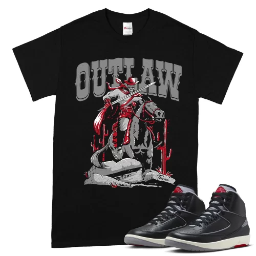 TeeVivo Jordan 2 Black Cement Shirt, Outlaw Shirt, Black Cement 2s Shirt, Jordan 2 Outfit