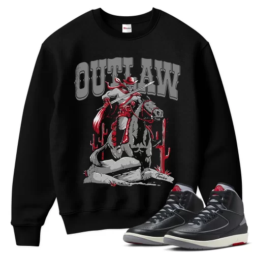 TeeVivo Jordan 2 Black Cement Sweatshirt, Outlaw Sweatshirt, Black Cement 2s Sweatshirt, Jordan 2 Outfit
