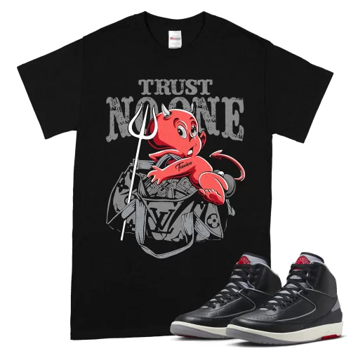 TeeVivo Jordan 2 Black Cement Shirt, Trust no one Shirt, Black Cement 2s Shirt, Jordan 2 Outfit