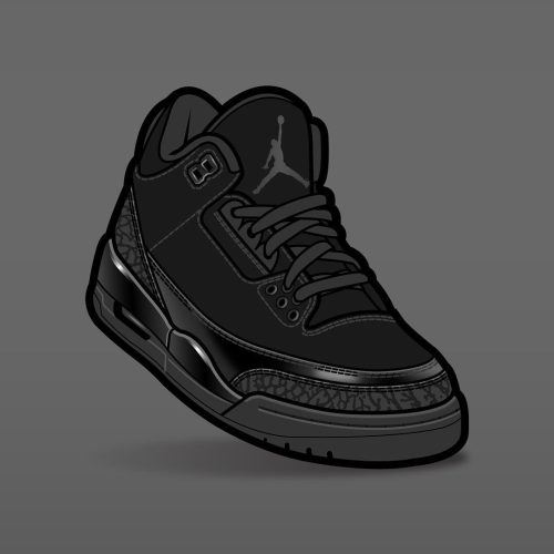Match Air Jordan 3 Black Cat