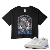 TeeVivo Jordan 3 Lucky Shorts Crop Top, Awake Crop Top, Lucky Shorts 3s Crop Top, Jordan 3 Outfit