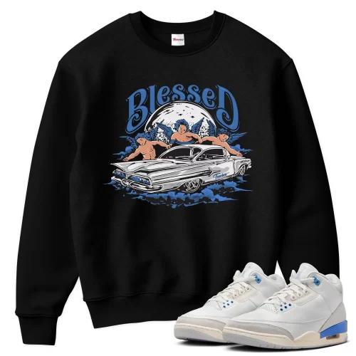 TeeVivo Jordan 3 Lucky Shorts Sweatshirt, Blessed Sweatshirt, Lucky Shorts 3s Sweatshirt, Jordan 3 Outfit