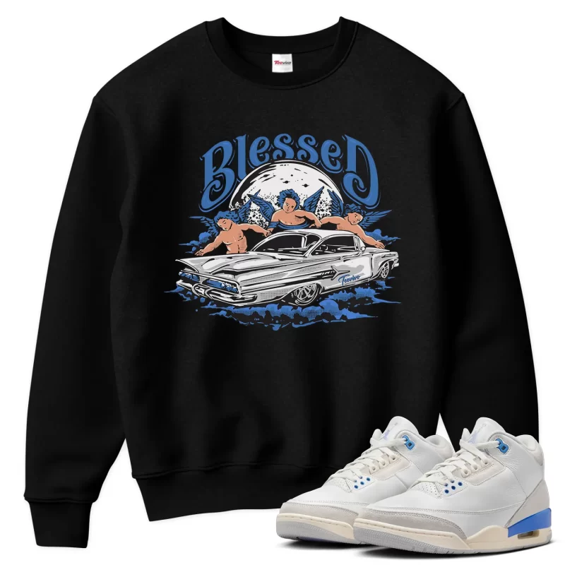TeeVivo Jordan 3 Lucky Shorts Sweatshirt, Blessed Sweatshirt, Lucky Shorts 3s Sweatshirt, Jordan 3 Outfit