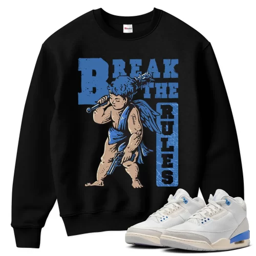 TeeVivo Jordan 3 Lucky Shorts Sweatshirt, Break the rules Sweatshirt, Lucky Shorts 3s Sweatshirt, Jordan 3 Outfit