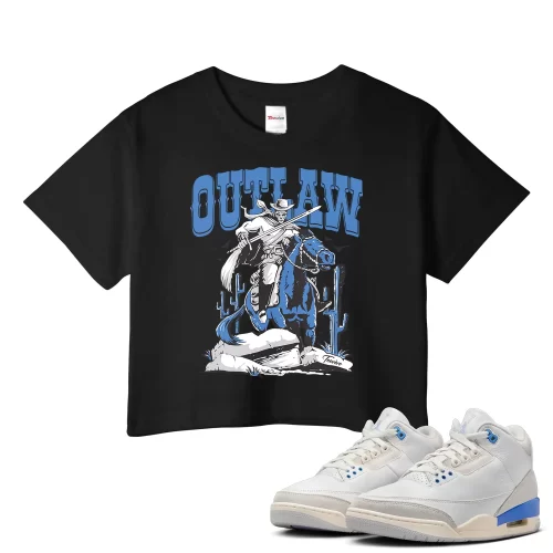 TeeVivo Jordan 3 Lucky Shorts Crop Top, Outlaw Crop Top, Lucky Shorts 3s Crop Top, Jordan 3 Outfit