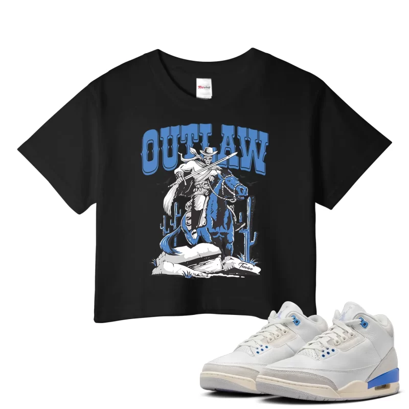TeeVivo Jordan 3 Lucky Shorts Crop Top, Outlaw Crop Top, Lucky Shorts 3s Crop Top, Jordan 3 Outfit