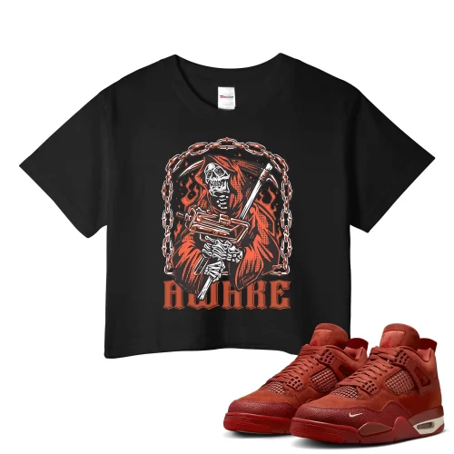 TeeVivo Jordan 4 Nigel Sylvester Brick by Brick Crop Top, Awake Crop Top, Nigel Sylvester Brick by Brick 4s Crop Top, Jordan 4 Outfit