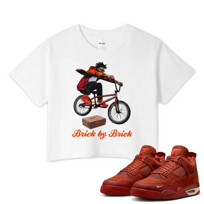 TeeVivo Crop Top Match Air Jordan 4 Retro OG SP Nigel Sylvester Brick by Brick Awake – Air Jordan 4 Crop Top, AJ4 Crop Top