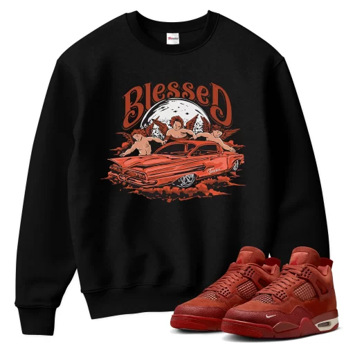 TeeVivo Jordan 4 Nigel Sylvester Brick by Brick Sweatshirt, Blessed Sweatshirt, Nigel Sylvester Brick by Brick 4s Sweatshirt, Jordan 4 Outfit