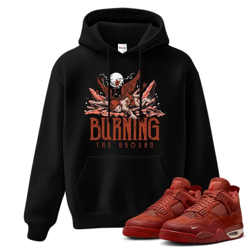 TeeVivo Jordan 4 Nigel Sylvester Brick by Brick Hoodie, Burning the ground Hoodie, Nigel Sylvester Brick by Brick 4s Hoodie, Jordan 4 Outfit