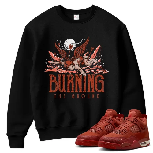 TeeVivo Jordan 4 Nigel Sylvester Brick by Brick Sweatshirt, Burning the ground Sweatshirt, Nigel Sylvester Brick by Brick 4s Sweatshirt, Jordan 4 Outfit