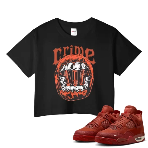 TeeVivo Jordan 4 Nigel Sylvester Brick by Brick Crop Top, Crime Crop Top, Nigel Sylvester Brick by Brick 4s Crop Top, Jordan 4 Outfit