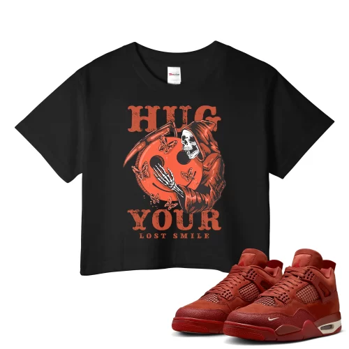 TeeVivo Jordan 4 Nigel Sylvester Brick by Brick Crop Top, Hug your lost smile Crop Top, Nigel Sylvester Brick by Brick 4s Crop Top, Jordan 4 Outfit