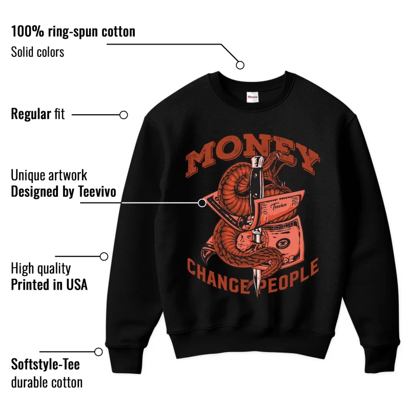 TeeVivo Jordan 4 Nigel Sylvester Brick by Brick Sweatshirt, Money change people Sweatshirt, Nigel Sylvester Brick by Brick 4s Sweatshirt, Jordan 4 Outfit