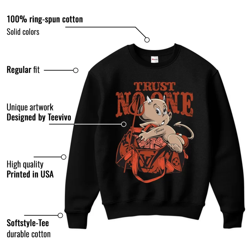 TeeVivo Jordan 4 Nigel Sylvester Brick by Brick Sweatshirt, Trust no one Sweatshirt, Nigel Sylvester Brick by Brick 4s Sweatshirt, Jordan 4 Outfit