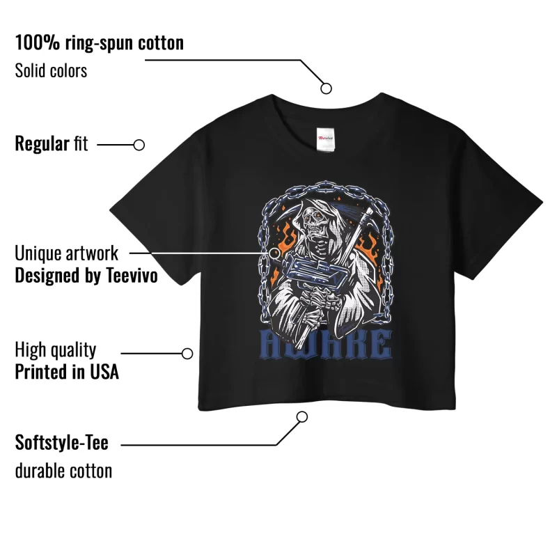 TeeVivo Jordan 4 SB Navy Crop Top, Awake Crop Top, SB Navy 4s Crop Top, Jordan 4 Outfit