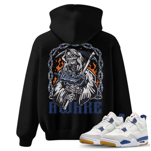 TeeVivo Jordan 4 SB Navy Hoodie, Awake Hoodie, SB Navy 4s Hoodie, Jordan 4 Outfit