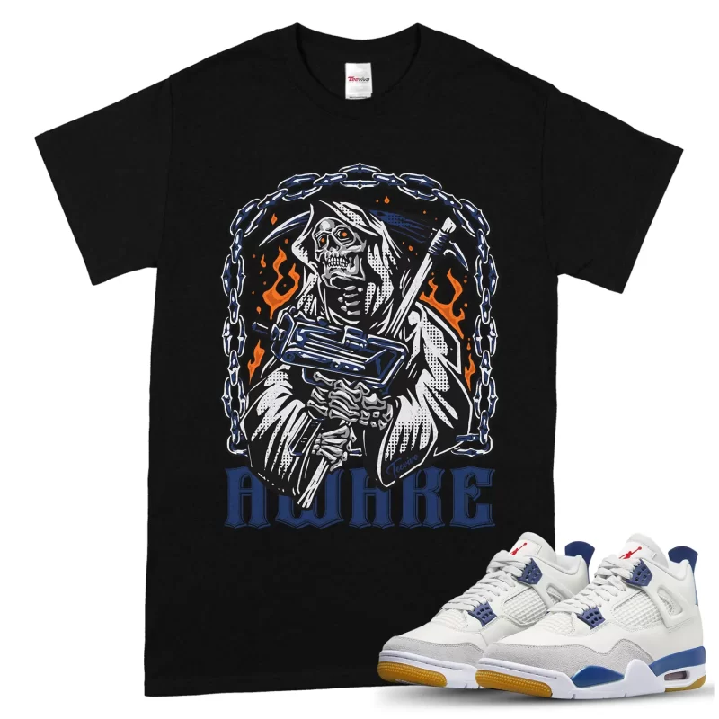 TeeVivo Jordan 4 SB Navy Shirt, Awake Shirt, SB Navy 4s Shirt, Jordan 4 Outfit