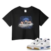 TeeVivo Jordan 4 SB Navy Crop Top, Blessed Crop Top, SB Navy 4s Crop Top, Jordan 4 Outfit