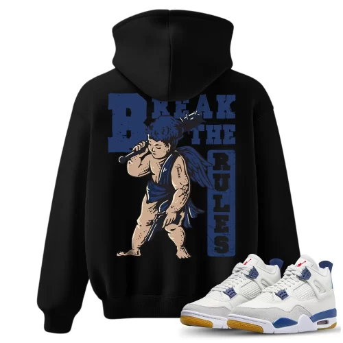 TeeVivo Jordan 4 SB Navy Hoodie, Break the rules Hoodie, SB Navy 4s Hoodie, Jordan 4 Outfit