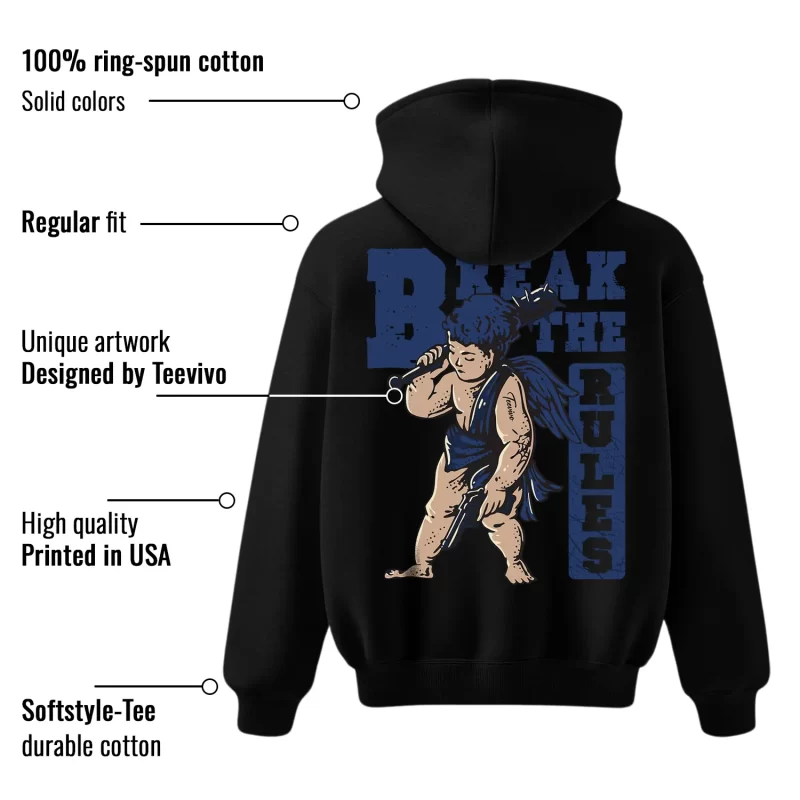 TeeVivo Jordan 4 SB Navy Hoodie, Break the rules Hoodie, SB Navy 4s Hoodie, Jordan 4 Outfit