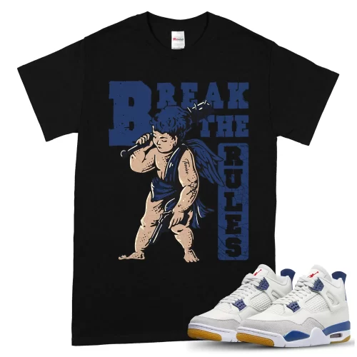 TeeVivo Jordan 4 SB Navy Shirt, Break the rules Shirt, SB Navy 4s Shirt, Jordan 4 Outfit