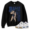 TeeVivo Jordan 4 SB Navy Sweatshirt, Break the rules Sweatshirt, SB Navy 4s Sweatshirt, Jordan 4 Outfit