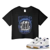TeeVivo Jordan 4 SB Navy Crop Top, Crime Crop Top, SB Navy 4s Crop Top, Jordan 4 Outfit