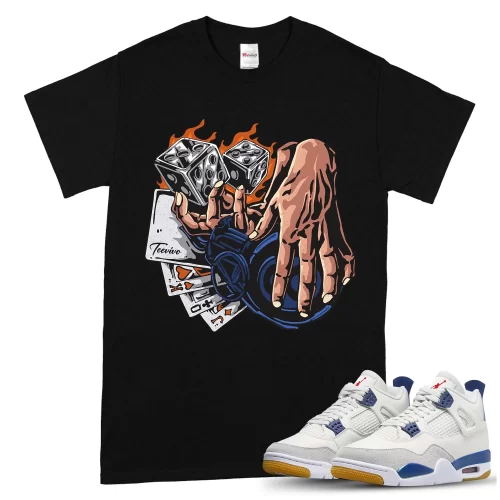 TeeVivo Jordan 4 SB Navy Shirt, Gambling Shirt, SB Navy 4s Shirt, Jordan 4 Outfit