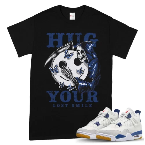 TeeVivo Jordan 4 SB Navy Shirt, Hug your lost smile Shirt, SB Navy 4s Shirt, Jordan 4 Outfit