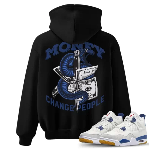 TeeVivo Jordan 4 SB Navy Hoodie, Money change people Hoodie, SB Navy 4s Hoodie, Jordan 4 Outfit