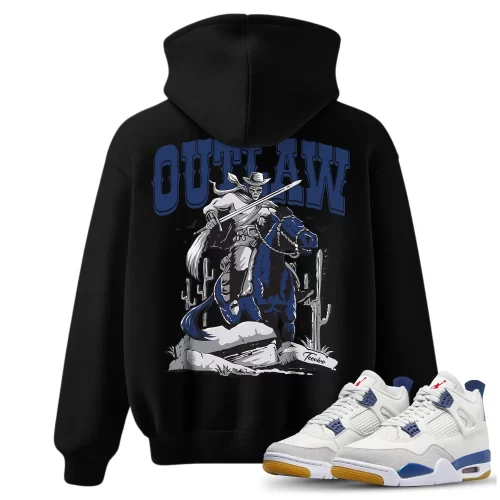 TeeVivo Jordan 4 SB Navy Hoodie, Outlaw Hoodie, SB Navy 4s Hoodie, Jordan 4 Outfit