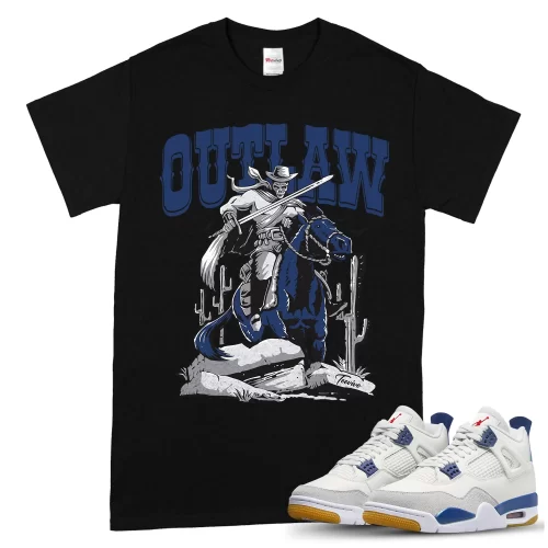 TeeVivo Jordan 4 SB Navy Shirt, Outlaw Shirt, SB Navy 4s Shirt, Jordan 4 Outfit