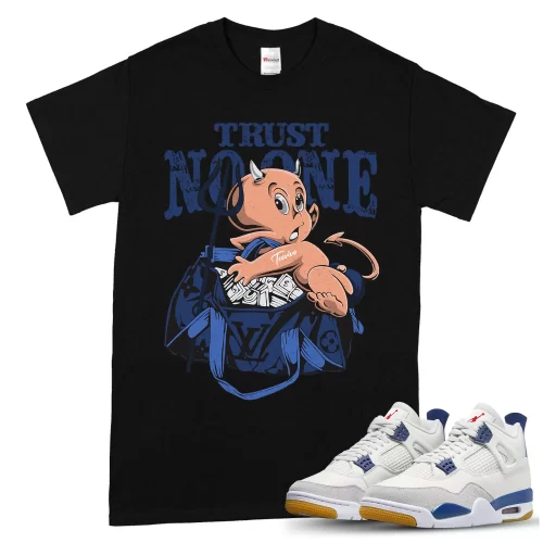 TeeVivo Jordan 4 SB Navy Shirt, Trust no one Shirt, SB Navy 4s Shirt, Jordan 4 Outfit