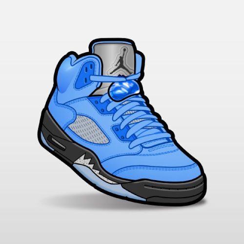 Match Air Jordan 5 UNC University Blue