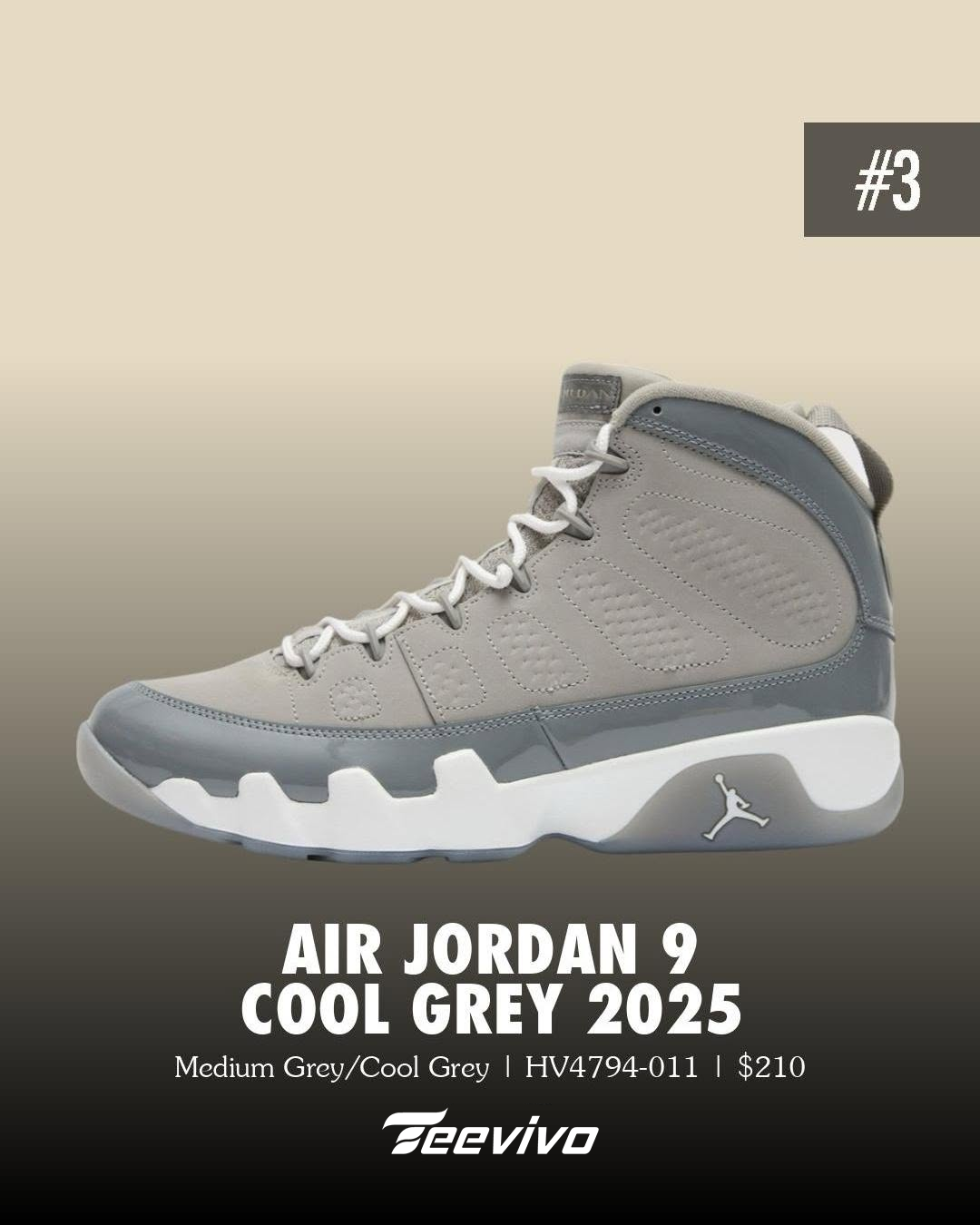 Air Jordan 9 Cool Grey 2025