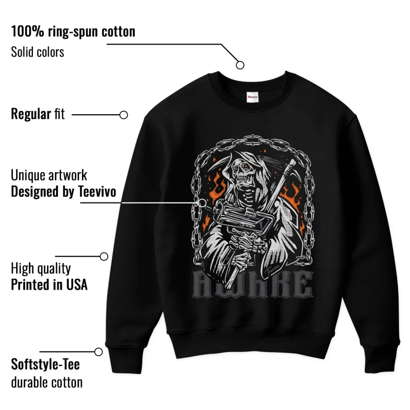 TeeVivo Jordan 9 Cool Grey Sweatshirt, Awake Sweatshirt, Cool Grey 9s Sweatshirt, Jordan 9 Outfit