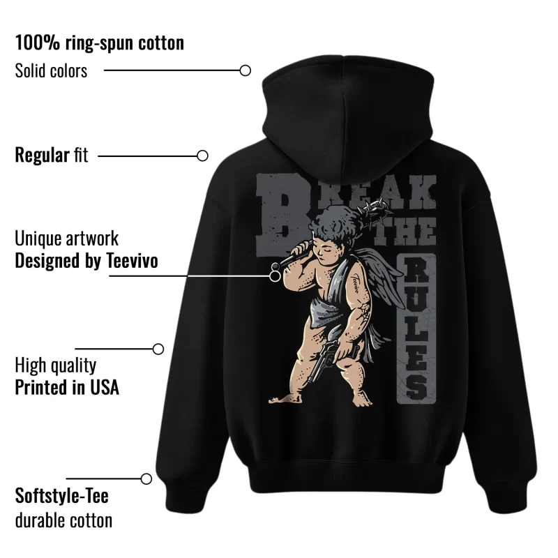 TeeVivo Jordan 9 Cool Grey Hoodie, Break the rules Hoodie, Cool Grey 9s Hoodie, Jordan 9 Outfit