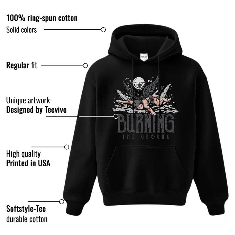 TeeVivo Jordan 9 Cool Grey Hoodie, Burning the ground Hoodie, Cool Grey 9s Hoodie, Jordan 9 Outfit