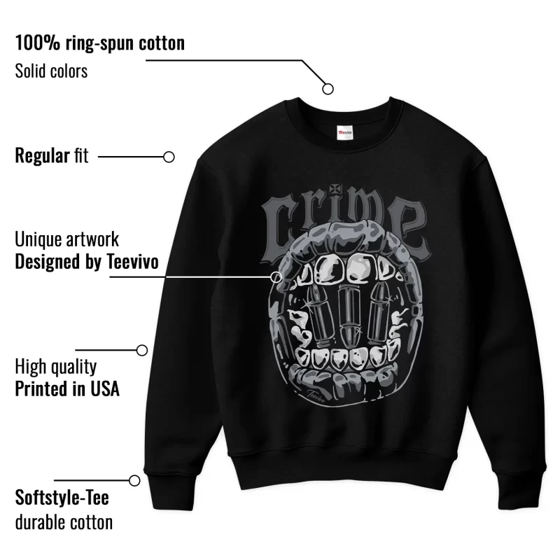 TeeVivo Jordan 9 Cool Grey Sweatshirt, Crime Sweatshirt, Cool Grey 9s Sweatshirt, Jordan 9 Outfit