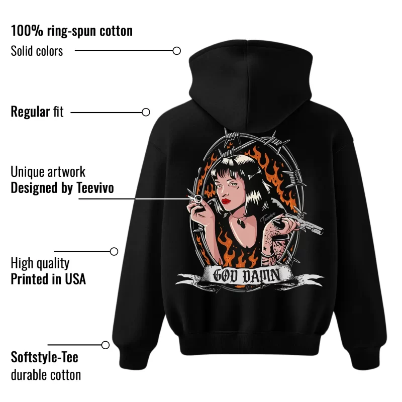 TeeVivo Jordan 9 Cool Grey Hoodie, God Daaamn Hoodie, Cool Grey 9s Hoodie, Jordan 9 Outfit