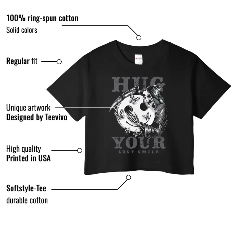 TeeVivo Jordan 9 Cool Grey Crop Top, Hug your lost smile Crop Top, Cool Grey 9s Crop Top, Jordan 9 Outfit