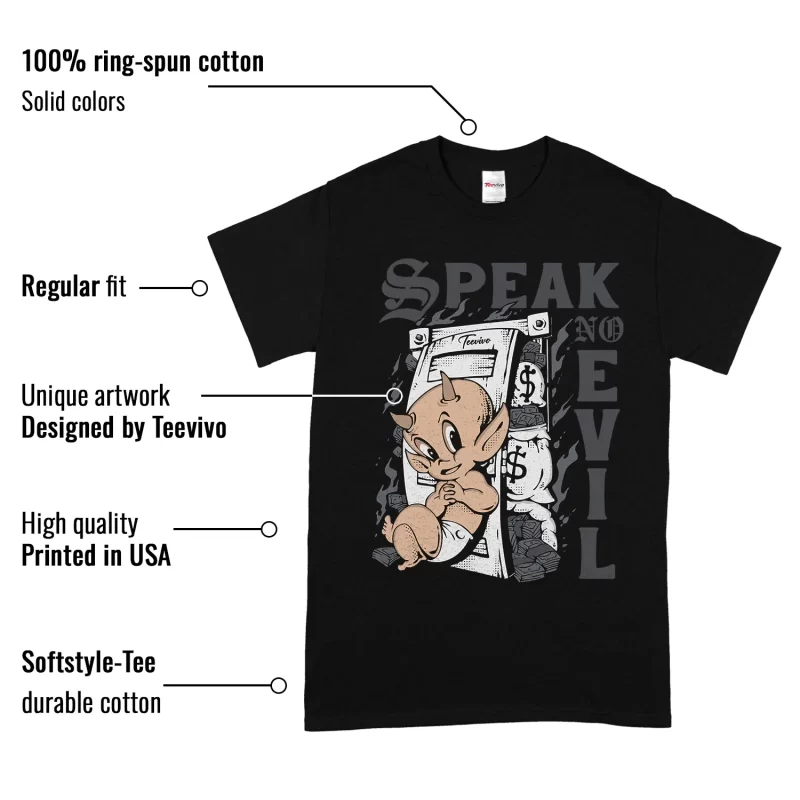 TeeVivo Jordan 9 Cool Grey Shirt, Speak no evil Shirt, Cool Grey 9s Shirt, Jordan 9 Outfit
