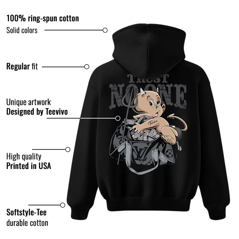TeeVivo Jordan 9 Cool Grey Hoodie, Trust no one Hoodie, Cool Grey 9s Hoodie, Jordan 9 Outfit